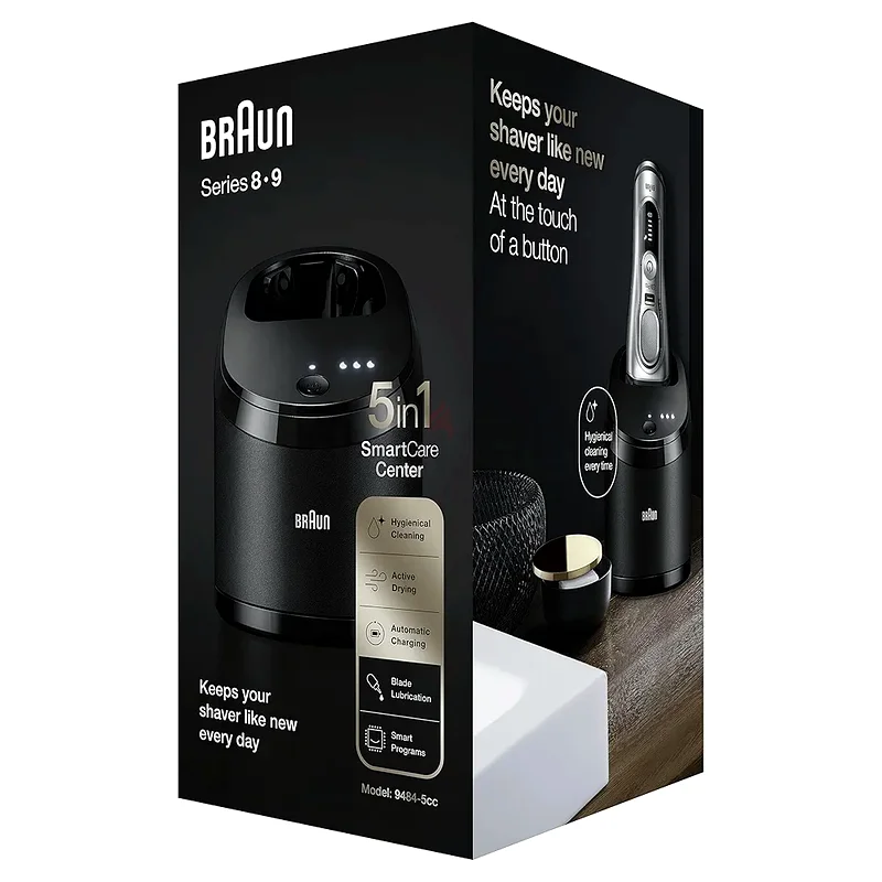 Braun Shaver 5-in-1 SmartCare Cleaning Center, For Series 8  9 Electric Shavers, Hygienic Hair Remo63197650370050111
