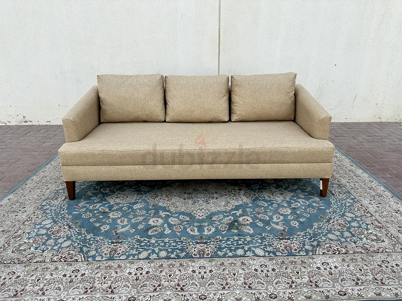 home centre three seats sofa beige color63211429787395111