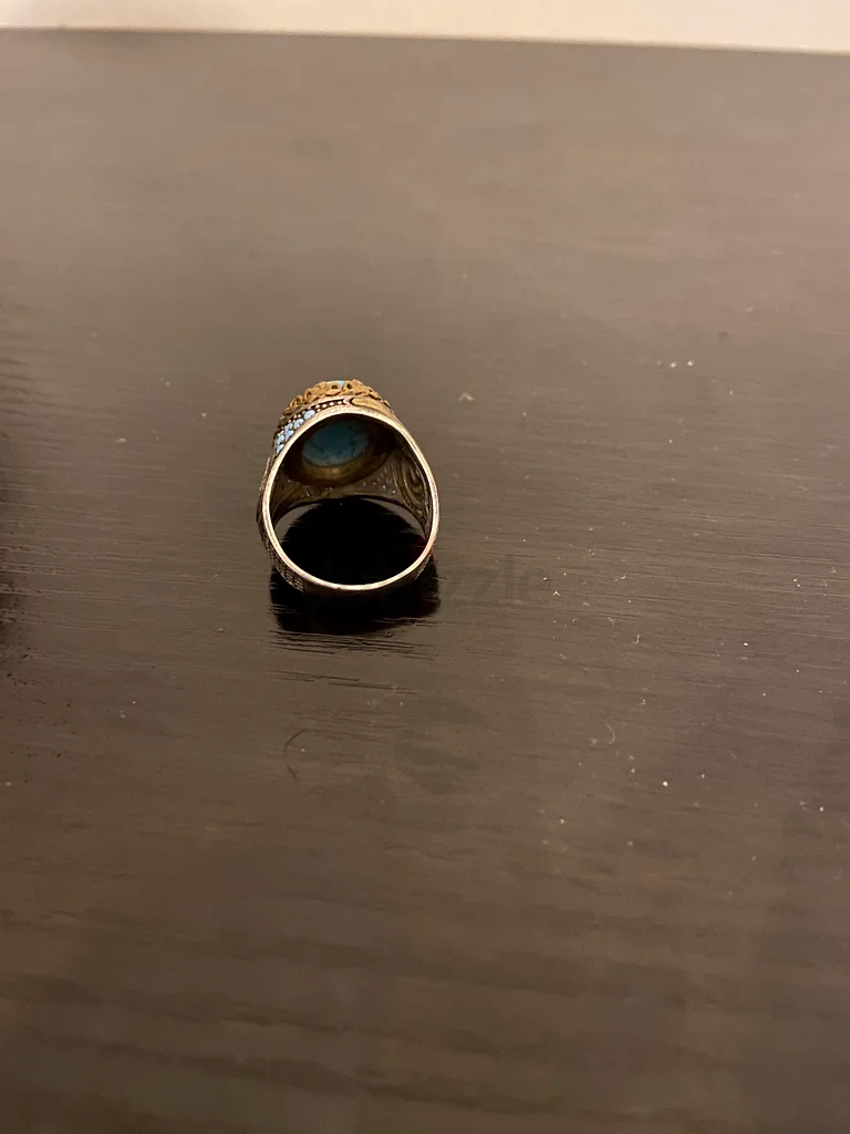 خاتم فضي مع حجر الزمرد turquoise63201691790083112