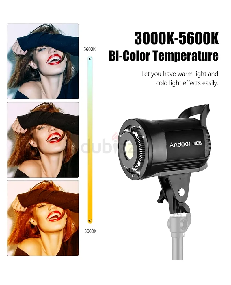 ( 3 lights) Andoer  LM135Bi Portable LED Photography Fill Light 135W Studio Video Light63203187736962113