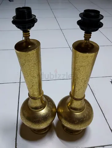 Elegant Vintage hand mad brass lamps. Over than 100 years old