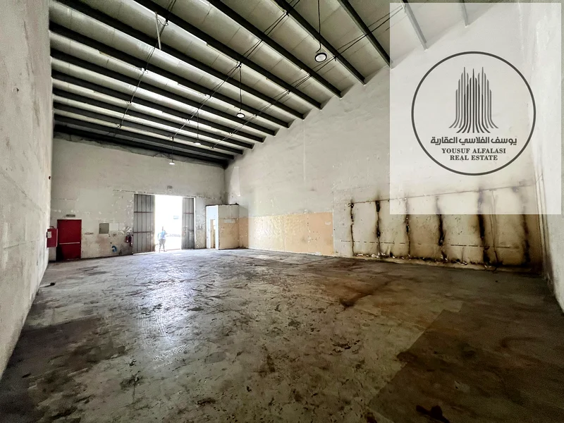 مستودع للإيجار بمساحة 2000 قدم مربع في الجرف 2، عجمان | مثالي لتصليح السيارات، 85000 درهم إماراتي63220811593731111