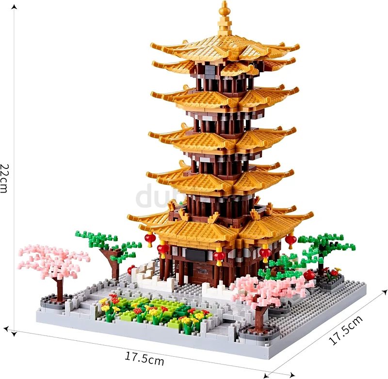 2307 - KASTWAVE Chinese Architecture Ancient Famous Collectible Micro Building Blocks Set for Adults63203713207937111