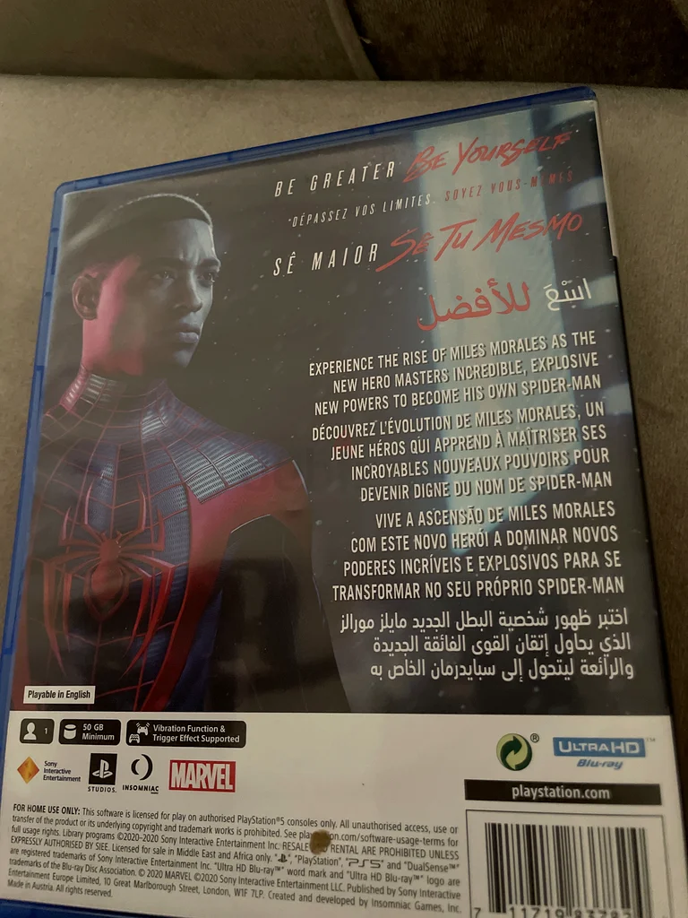 Spider-Man Miles Morales PS5 Disc CD Edition63205367176323112