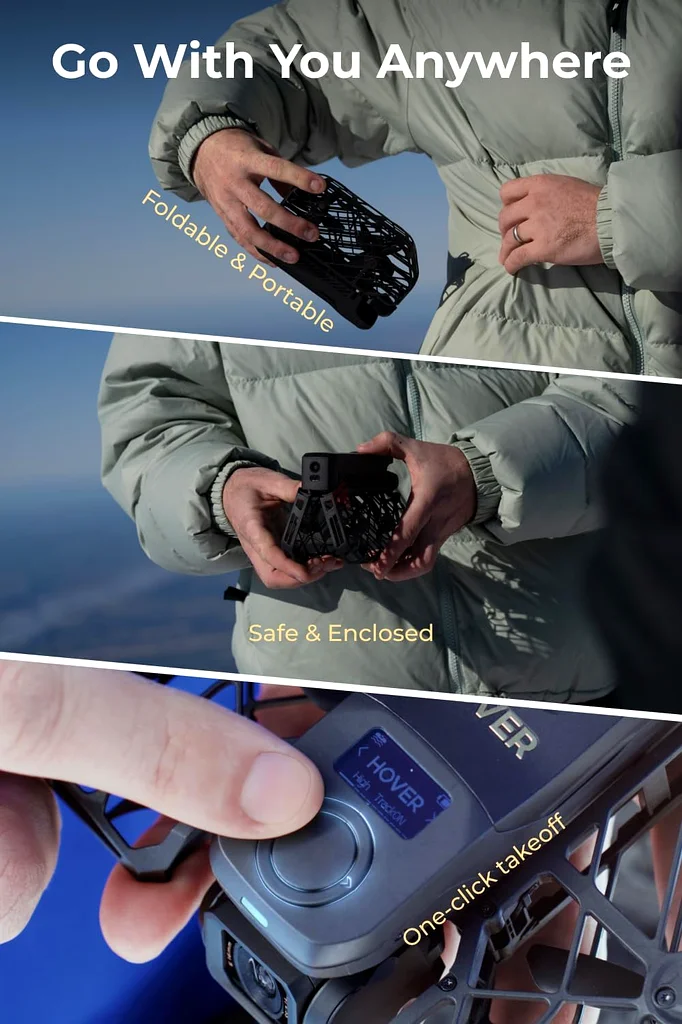 كاميرا HOVERAir X1 PRO 4K للطيران، طائرة درون قابلة للطي مع كاميرا (الجهاز فقط)63200168595457113