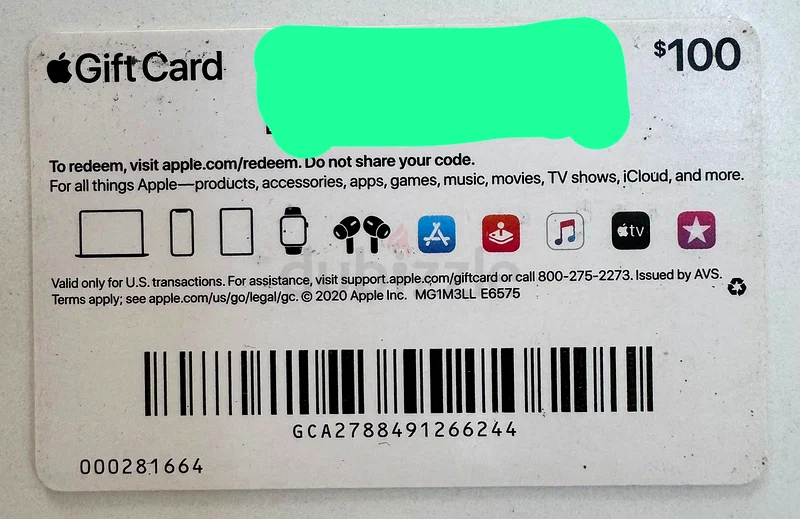 Itunes Gift card - 100USD63209843841282111
