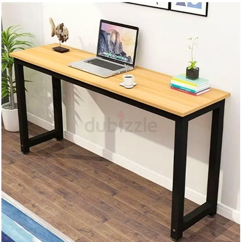 Wood Bar Table Solid Wood Classic Metal Frame Beige 150x45x105 cm Ideal for Kitchen Island Pub Count63209353369859113