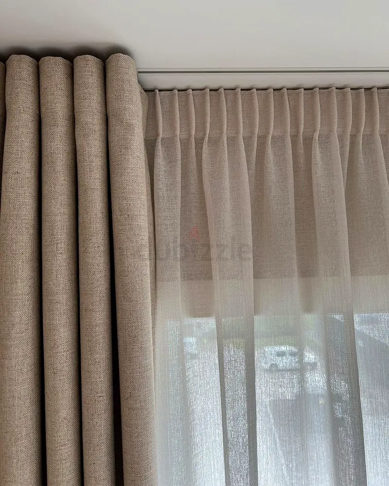 Elegant Oatmeal Textured Curtains for a Cozy Ambiance