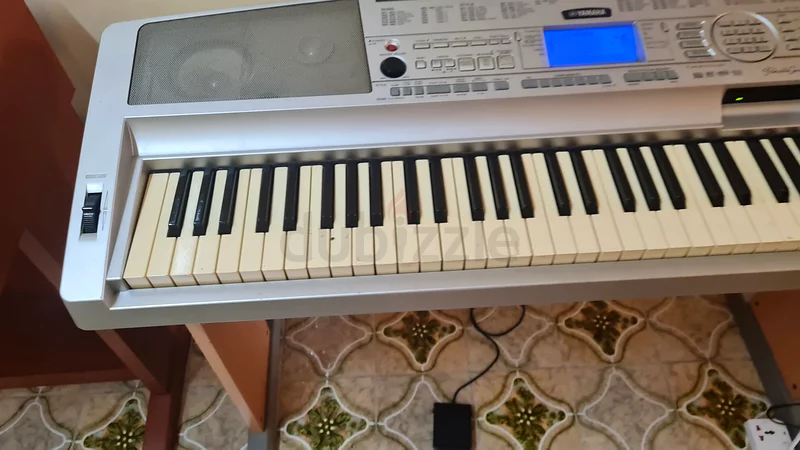 Yamaha DGX300 semiweighted 76 key piano with
Wooden stand and sustain pedal. 
Keys little yellowish.63209350994050112