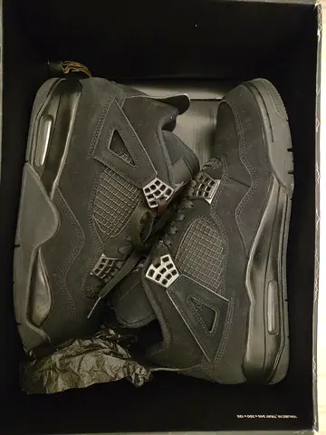 Stylish Black Air Jordan 4 Sneakers - Limited Edition! BLACK CAT 2020