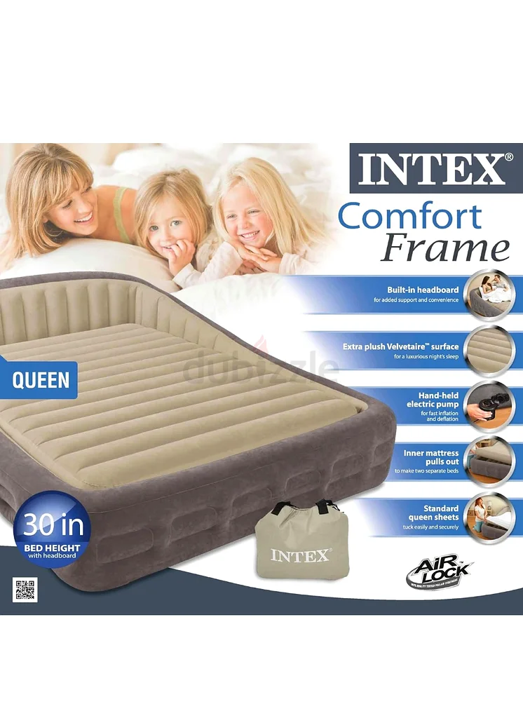 إطار فاخر من INTEK لسرير هوائي بحجم كوين للراحة القصوى (الإطار فقط)632124091964171123