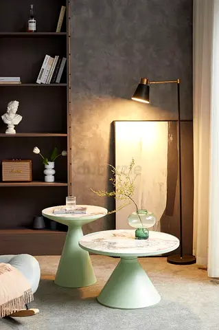 Modern coffee table snamic marble top set