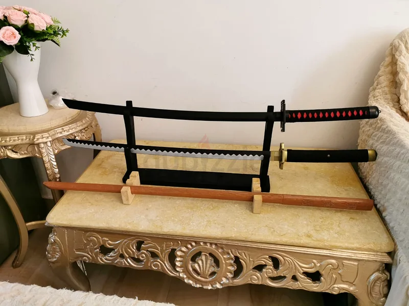 Wooden Katana Set With Wooden Stand - Perfect for Home Decoration63207411592194112