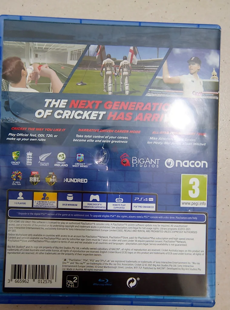 PS4 Cricket 22 An Exclusive63205366690946112