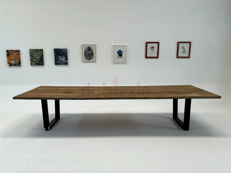 Elegant wooden slab Cedre wood slab table 3.7m long63211915755138113