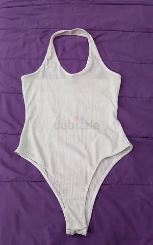 Chic White Ribbed Bodysuit - Perfect for Summer!
