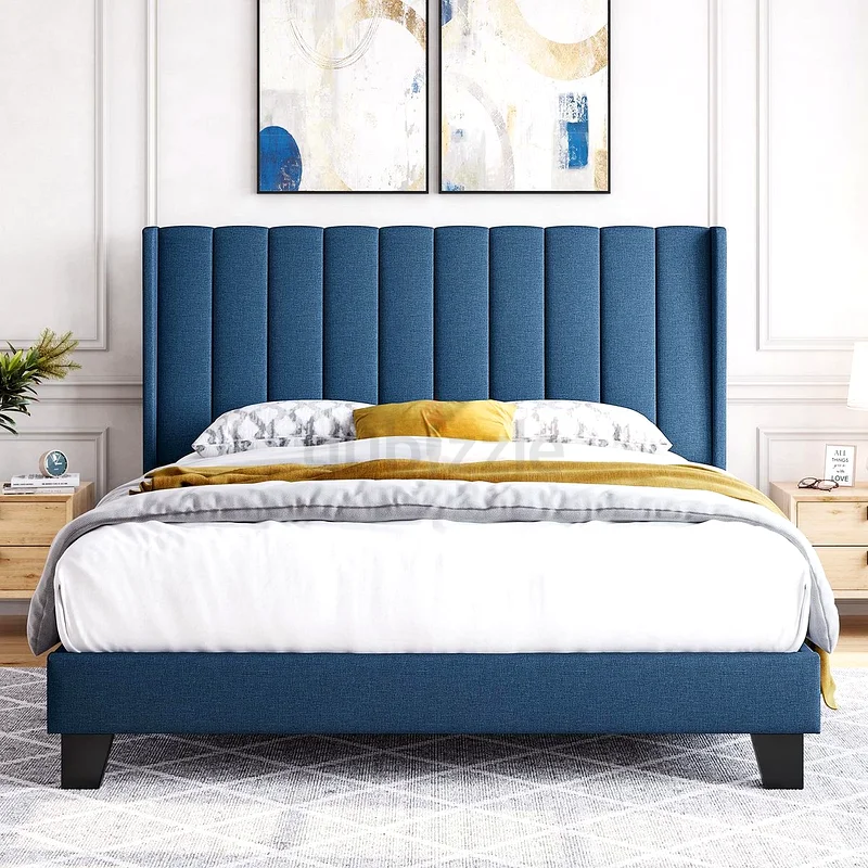 Stylish Modern Queen Bed with Chic Headboard63210901453314112