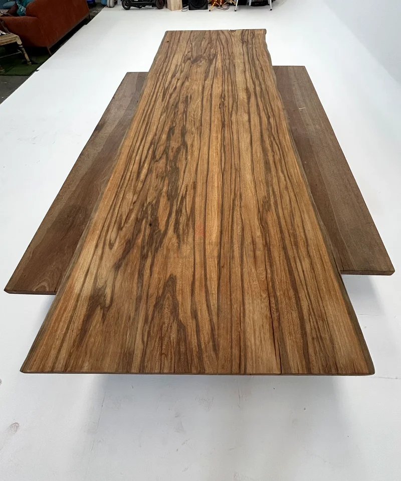 Elegant wooden slab Cedre wood slab table 3.7m long63211915755138114