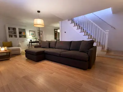 Crate and Barrel Stylish and Comfortable L-Shaped Sofa for Sale