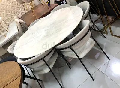 Selling Premium quality Marina home real marble dining table with six chairs