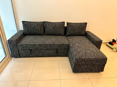 IKEA L shape Three Seat Sofa Bed With Storage