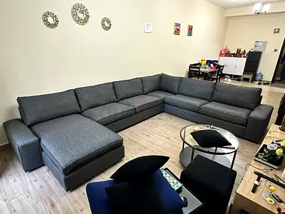 Ikea Kivik U-shaped luxury six seat luxury sofa dark gray