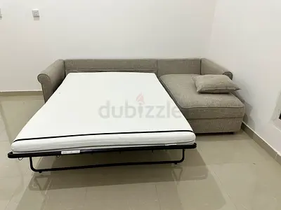 Ikea gronlid l-shape sofa bed with storage in beige color