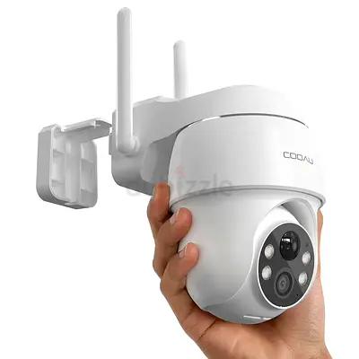 COOAU Security Camera Outdoor Wireless with 2K, 360° PTZ Camera with Colour Night Vision