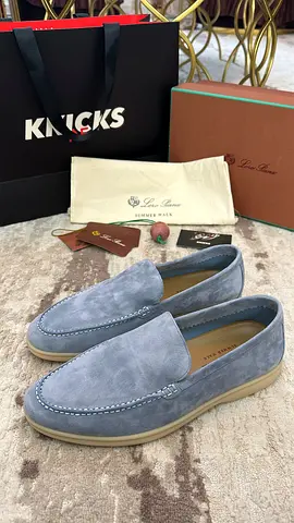 Loro Piana Summer Walk Loafers ‘Light Blue’