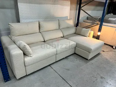 IKEA ESKILSTUNA L shape sofa+bed with storage beige