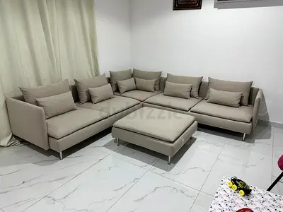 ikea söderhamn corner six seat sofa with footstool