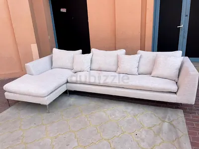 MARINA Home Feather filled LShape Sofa beige perfect Condition