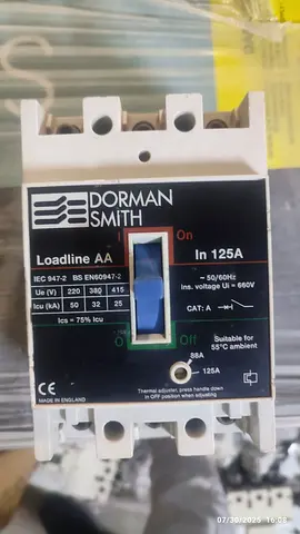 Dorman Smith 125A Loadline Circuit Breaker - Reliable Electrical Equip.