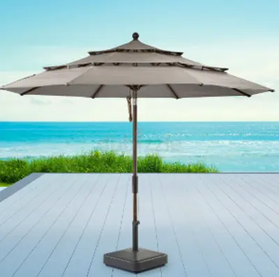 11ft Market Umbrella Cast Shale with Collar Tilt