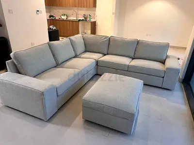 Ikea kivik corner sofa beige without footstool