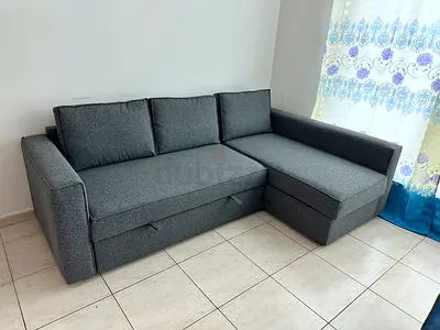 IKEA Lshape sofa+bed with storage