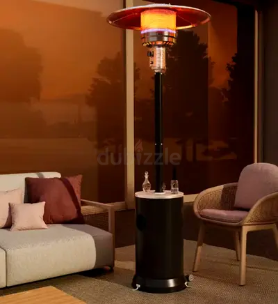 48000 BTU Black Propane Patio Heater with Cover