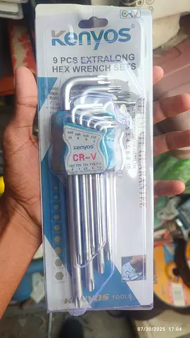 Premium Kenvos 9-Piece Extra Long Hex Wrench Set - Brand New!