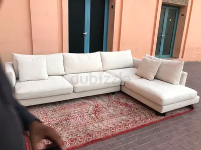 Stylish marina Home L-Shaped White Sofa for Sale
