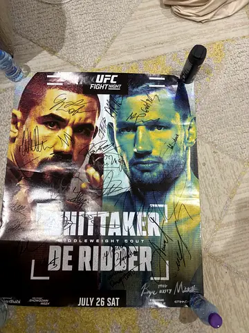 Signed Ufc fight night abu dhabi 24 x 28 poster