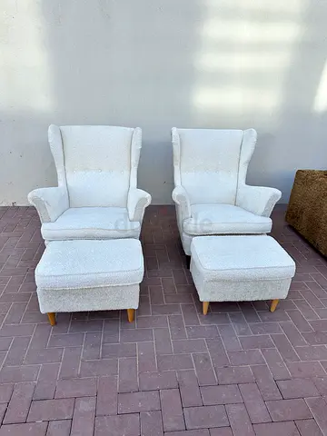 IKEA Arm chair with footstool