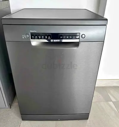 Bosch Series 4  60 cm Freestanding Dishwasher Anti Fingerprint Brushed Steel Color Black