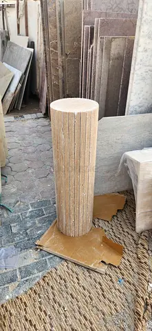 Elegant Travertine Marble Pedestal Table for Your Home Decor