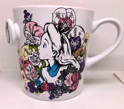 Charming Alice in Wonderland Floral Mug - A Collectible Delight!