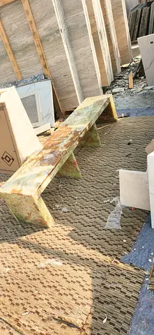Unique Handmade Green Onyx TV Console Table