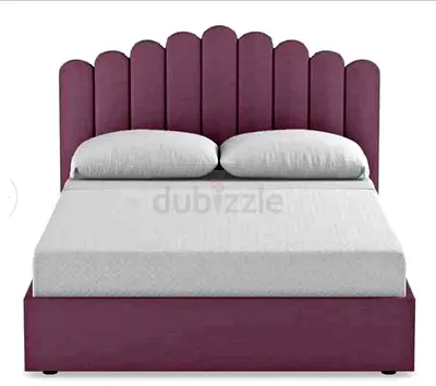 Elegant queen Size Bed with Stylish Headboard