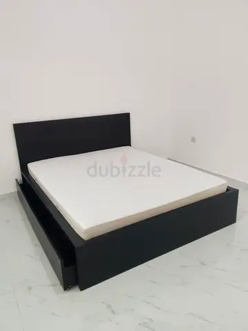 IKEA Malam queen size bed 160/200cm bed with 2 storage drawers underneath  and Ikea mattress