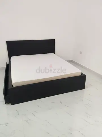 IKEA Malam queen size bed 160/200cm bed with 2 storage drawers underneath  and Ikea mattress