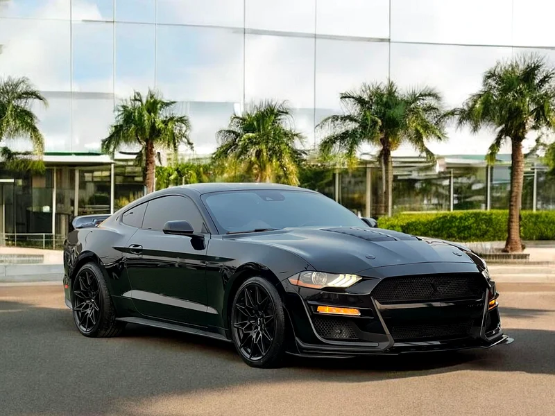 AED 1,299 /month | 0% DP | Ford™ | 2022 Mustang Black Edition | EcoBoost Premium634073567877131116
