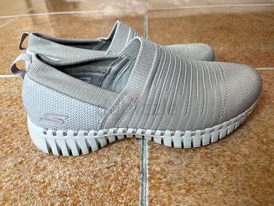 Sketchers Beige Slip-On Shoes for Women